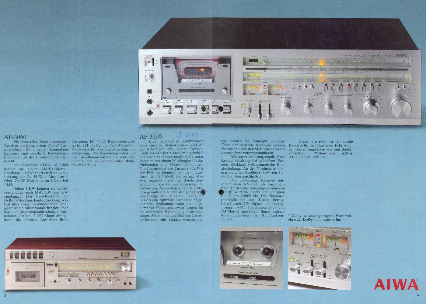 AIWA AF-3060 and AF-3090 hifi combo