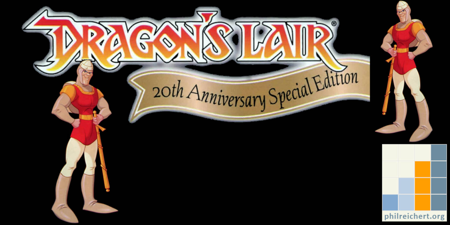 Dragon's Lair 20th Anniversary Edition logo and banner