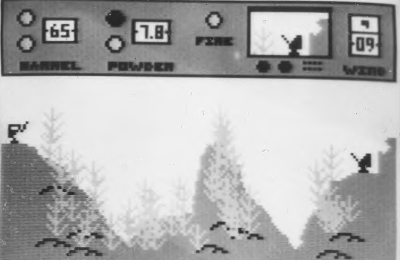 Astrocade Artillery Duel game screenshot