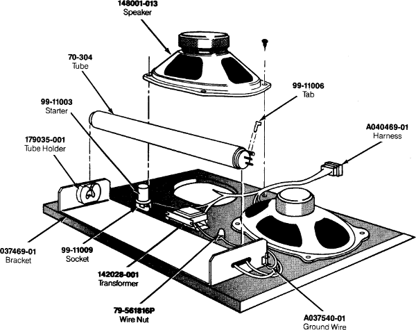 Atari Star Wars Audio Cabinet diagram