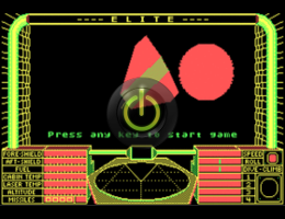 Elite trading game screenshot for MSDOS