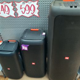 JBL range of party speaker boxes