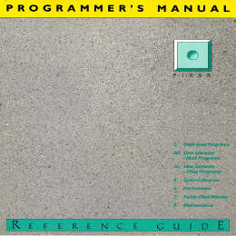 Pixar Programmer's Manual