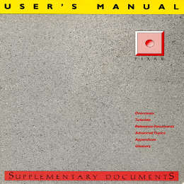 Pixar User's Manual