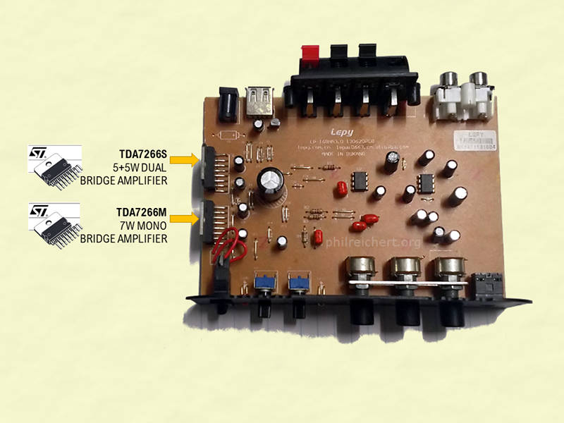 Lepai LP-168HA DIY Amplifier identifying the bridge amplifiers