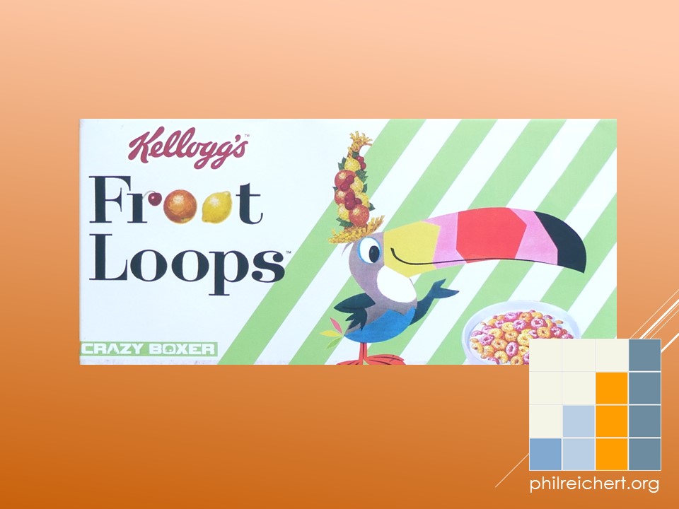 Kellogg's Fruit Loops novelty boxer trunks detail