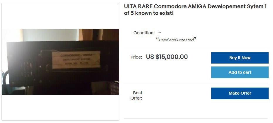 PreA1000 Commodore Amiga development machine USA 2020