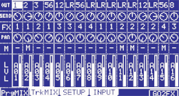 Akai MPC5000 Screenshot mixer