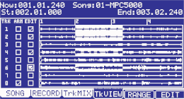 Akai MPC5000 Screenshot tracking recording