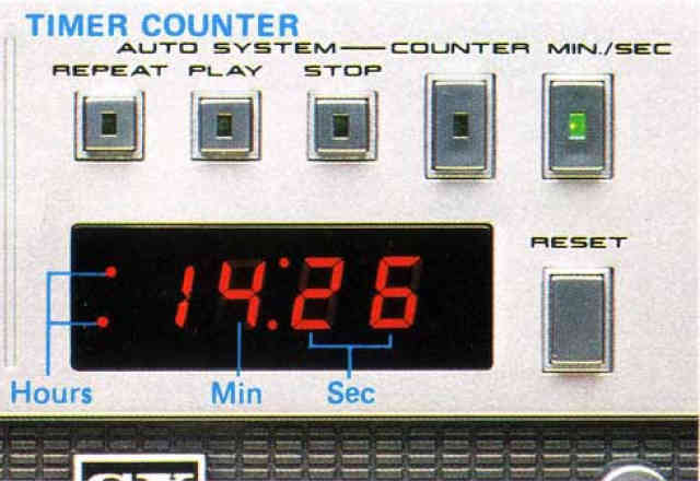 AKAI GX-625 tape timer counter display