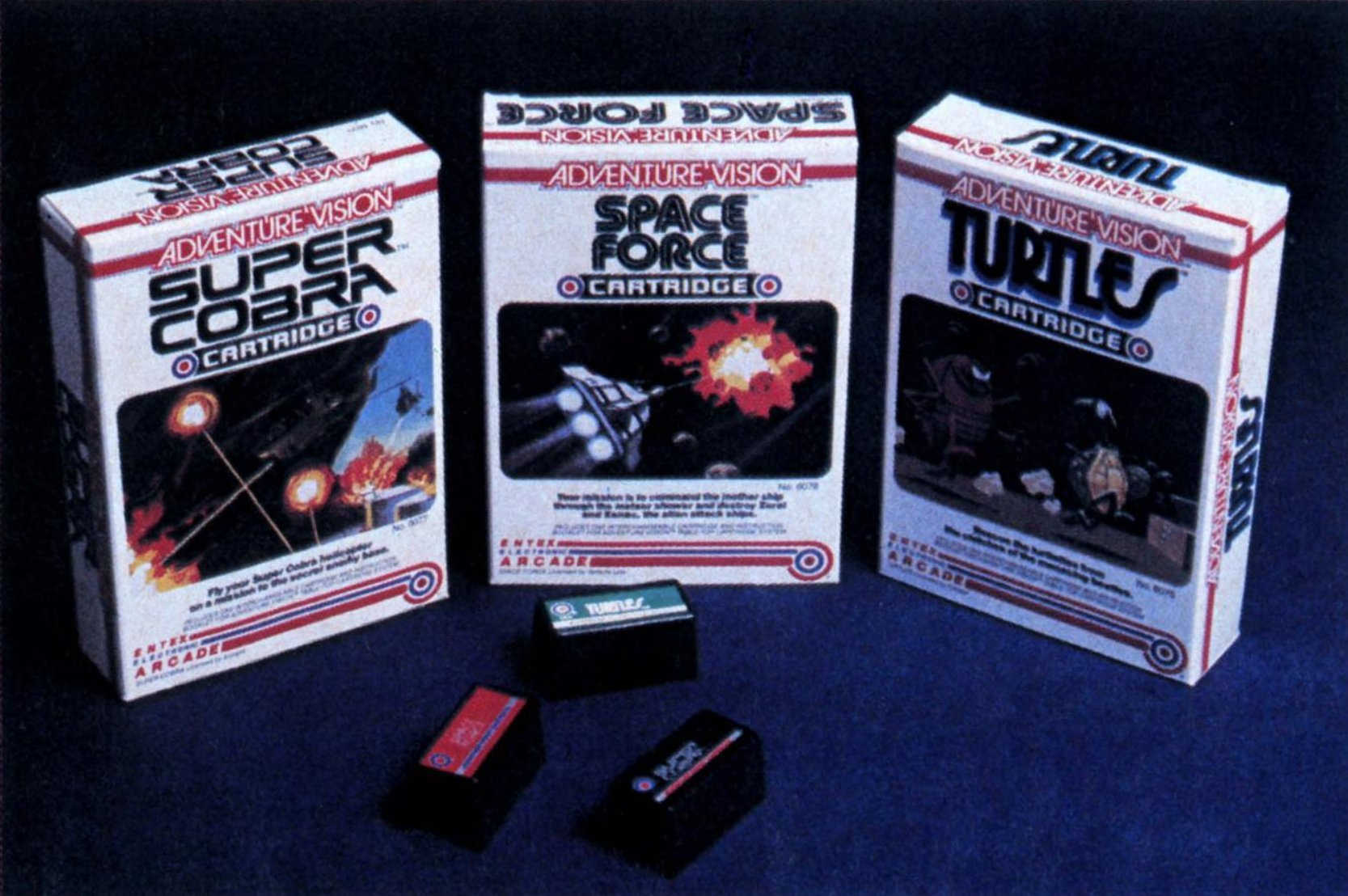 Adventure Vision Games - super cobra, Space Force, Turtles