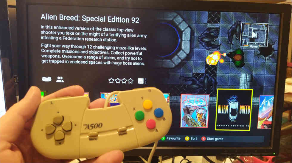 RetroGames A500 Mini gamepad