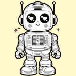 Colouring Page - AstroBot 9000