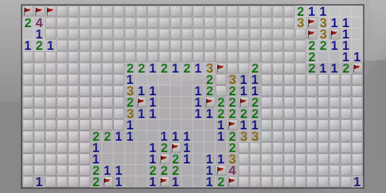 KDE KMines game screenshot