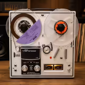 AKAI 1710W reel-to-reel tape recorder.